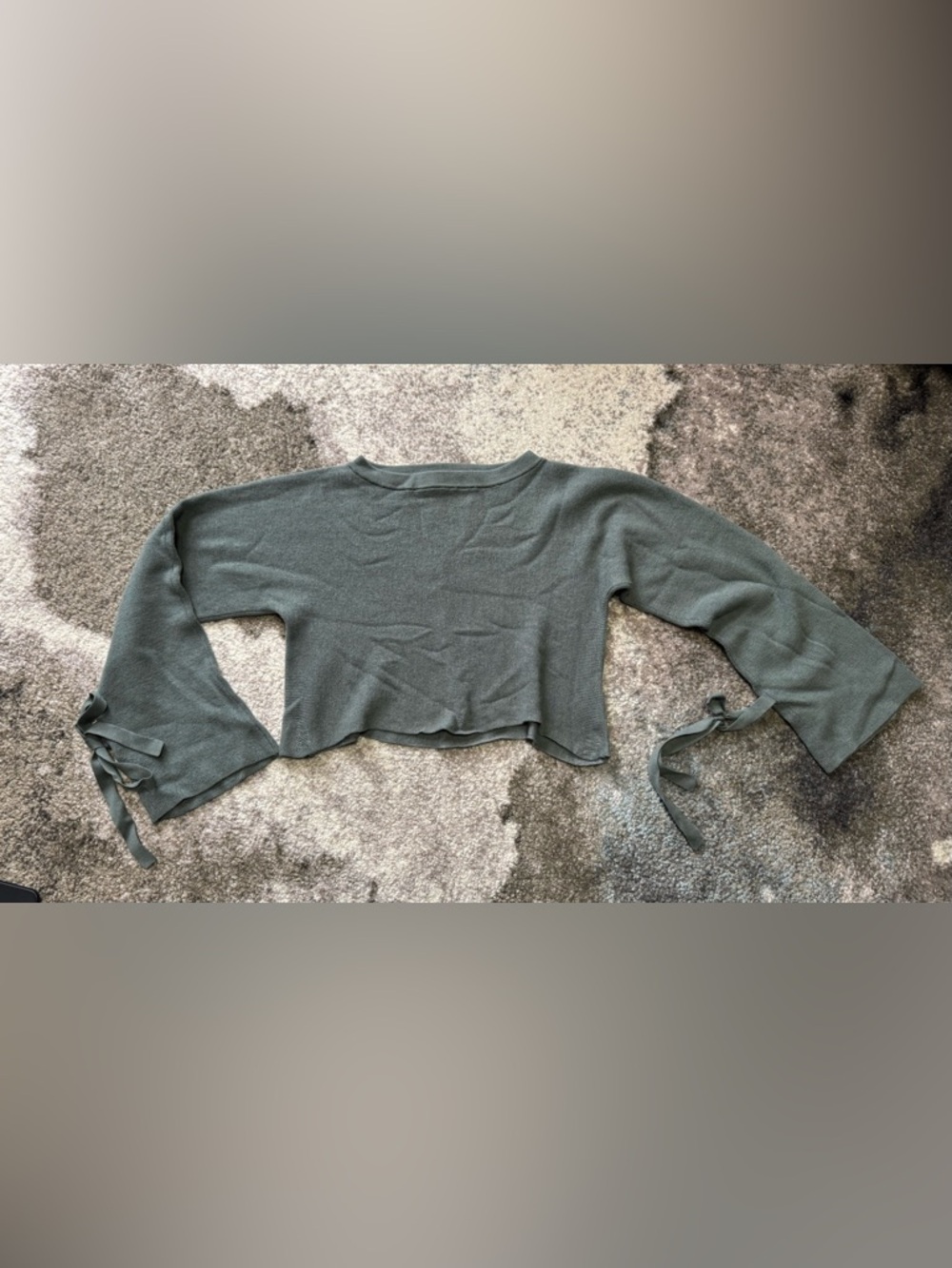 Wilfred Cropped Knit Top — sage green Oversized xxs